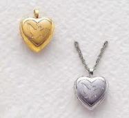 gold-silver heart pendants