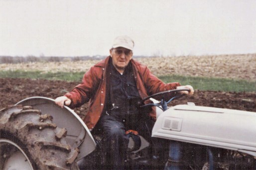 Working up the soil for his last garden