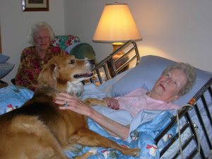 Abbey comforting Patti during her last days