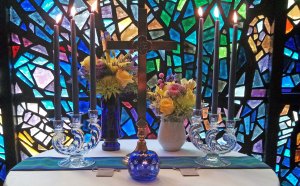 A small round table served as our altar in the chapel.