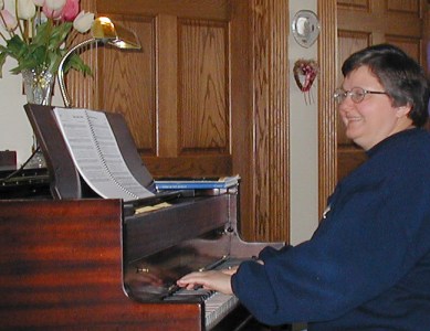 Marian playing Baldwin wide