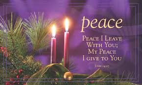 Advent Candles - 2 lit - PEACE