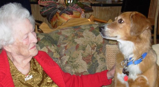 Edith and Abbey sharing a special moment together on the couch.