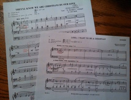 Sheet Music 2 - Theyll Know We Are Christians