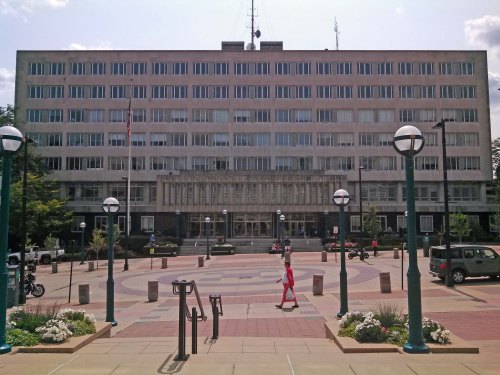 Dane County Jail on the top floors of the City-County Building on Martin Luther King Junior Drive in Madison, WI.