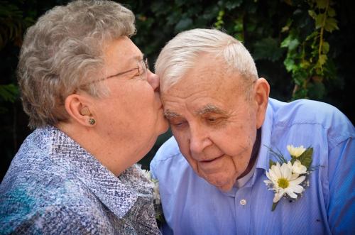 I think this picture was taken at their 60th wedding anniversary just a few years ago.