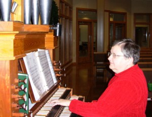 Marian at organ-Messiah