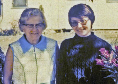 Mom sending fresh-cut flowers from her garden home with me to Chicago.