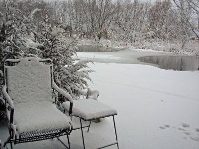 Snowy Patio Chair