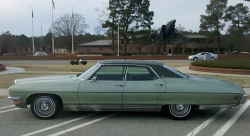 A big Pontiac - similar to my parents' car. Lots of room in that trunk!