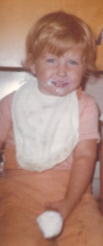 Cindy w ice cream cone - age 3