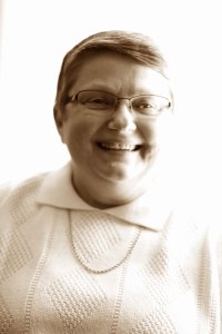 Marian Smiling BW adj