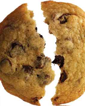 chocolate chip cookie - split