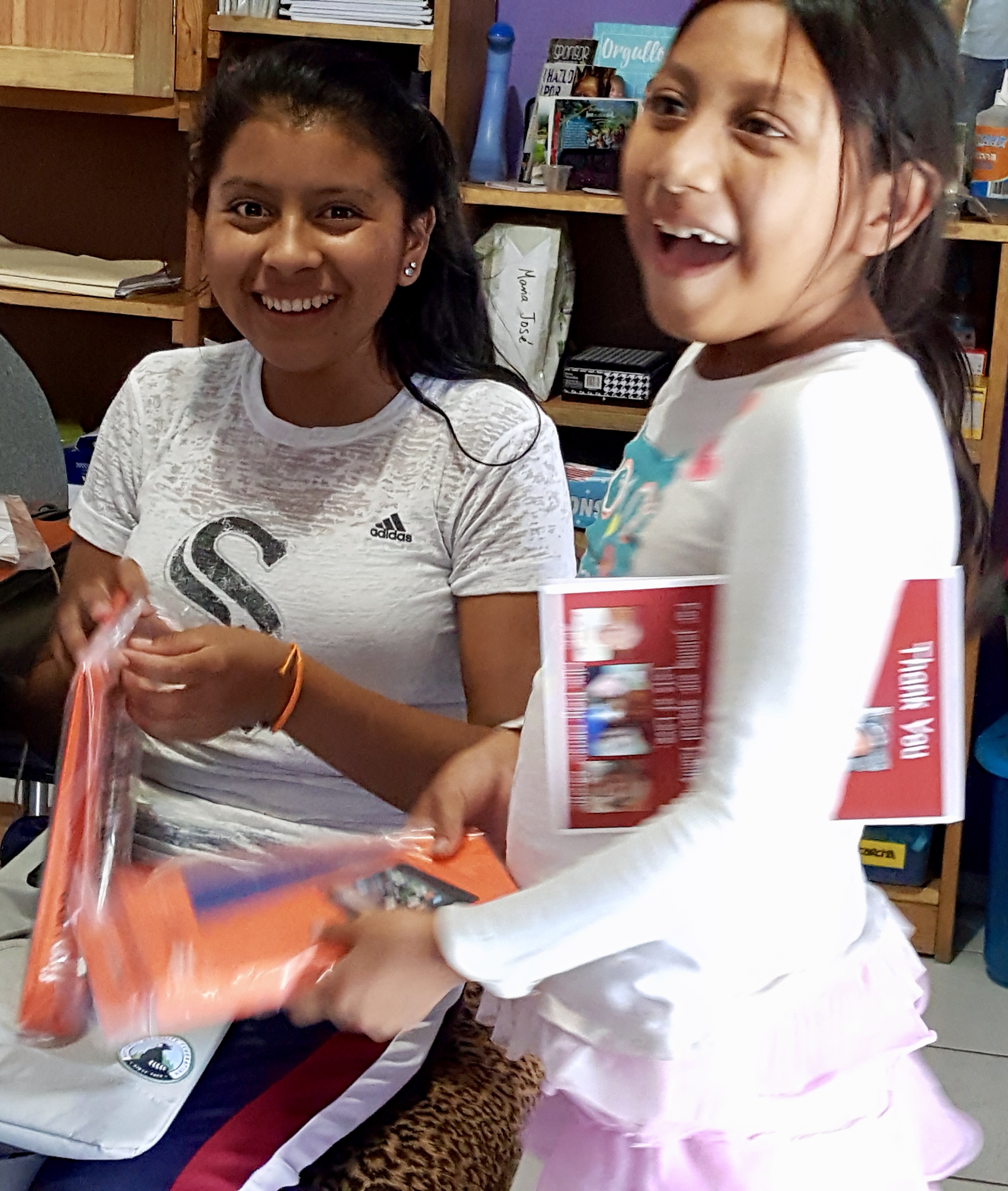 Leydi Dulce smiling w presents